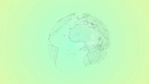 Современный технологический фон для вещания. Виртуальная цифровая планета Земля на светло зеленом фоне . — стоковое фото