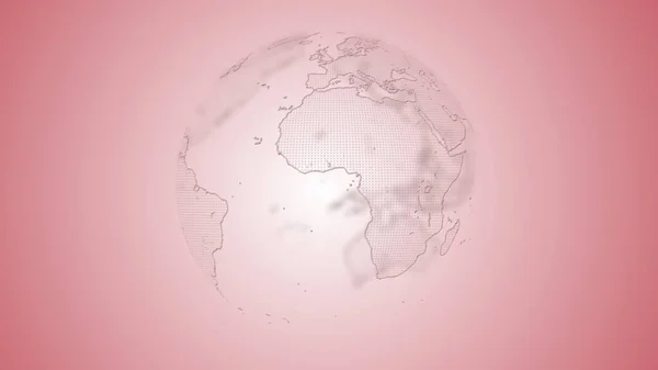 Transparent Earth planet globe in pink shades illuminating in space, — Stock Photo, Image