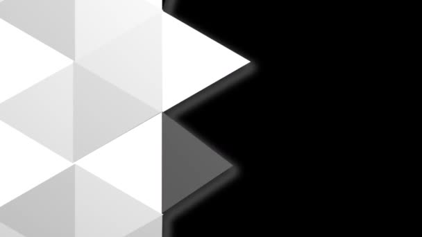 Abstrakter Hintergrund mit Animation der wellenförmigen polygonalen Oberfläche von Dreiecken. — Stockvideo