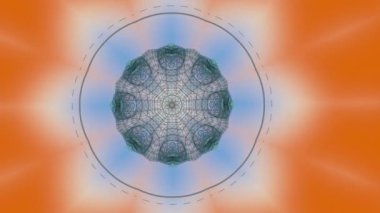 Parlak güneşli arkaplanda mavi kaleydoskop dizisi hareketleri grafikleri.