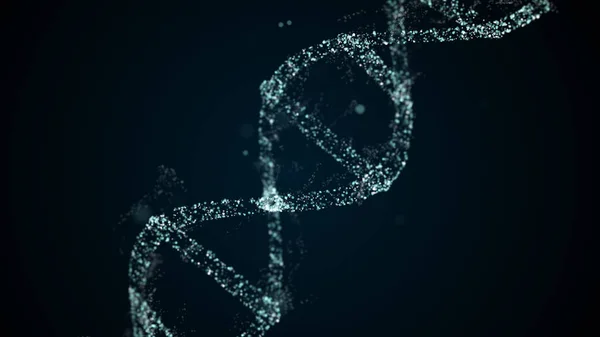 Escaneo de la construcción del ADN diseñado a partir de partículas genéticas y canal alfa . — Foto de Stock