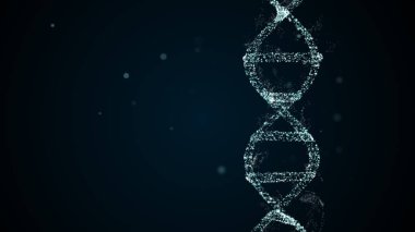 Araştırma altında soyut mavi pleksus DNA molekülü.