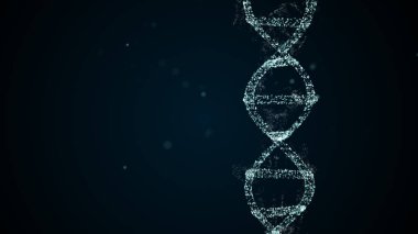 Dijital pleksus DNA molekülü uzay tozundan maviye.