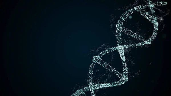 Analyse der DNA-Struktur. im digitalen Raum — Stockfoto