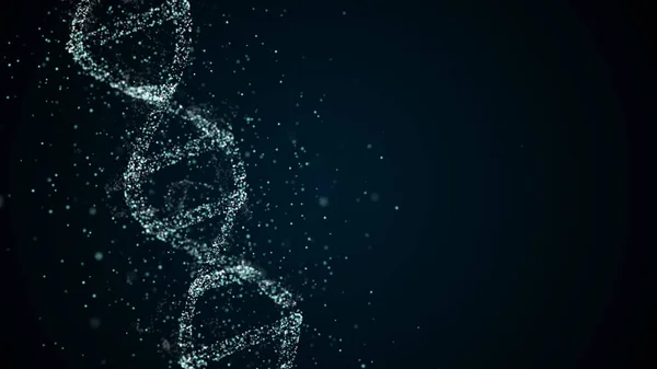 Conceito de edição de DNA de novos segmentos em estrutura espiral de DNA . — Fotografia de Stock