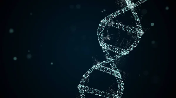 Abstract geïsoleerd blauw plexus DNA molecuul in onderzoek. — Stockfoto