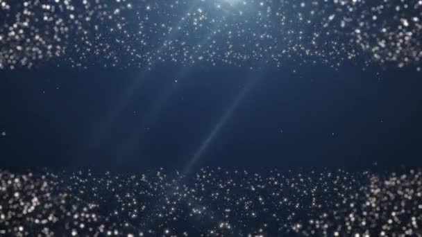 4k abstract video where beautiful gold shimmering particles with lens flare. — Stock Video