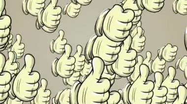 Gri arkaplanda birçok olumlu beğeni içeren 4k video.