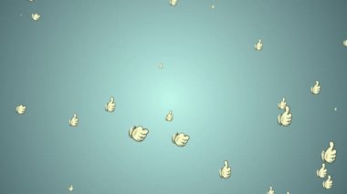 Animasyon karakteri gibi bir çizgi film. 4K video 'da güzel baş parmaklar..