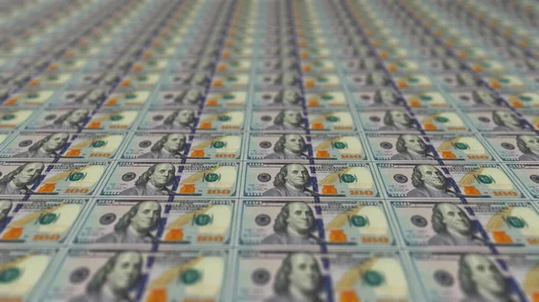 3d rendering of money design, one hundred dollar design. — Stock Photo, Image