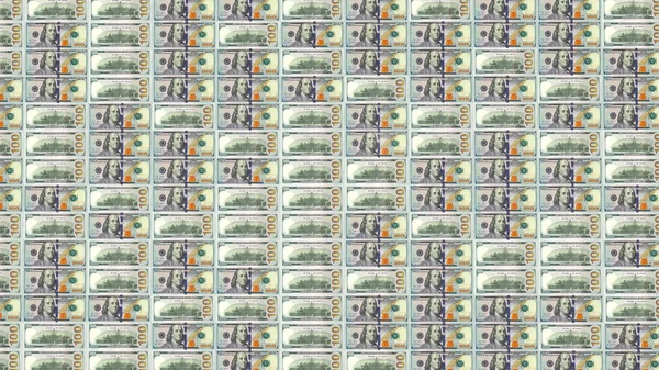 3Dレンダリングは、米ドルの銀行券の背景を閉じます。米ドルのパターン. — ストック写真