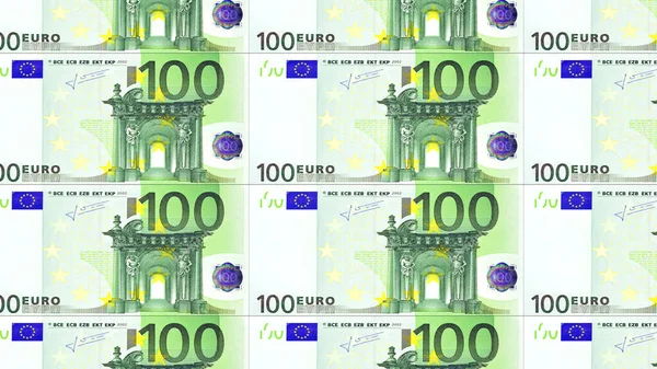 100 euro zbliżenie reprezentowane na ilustracji 3D. — Zdjęcie stockowe