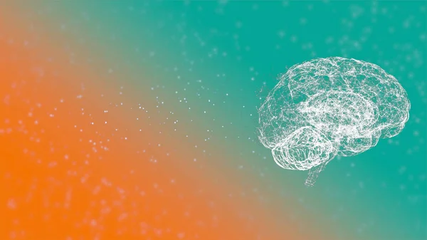 3D obraz neuronów mózgu rujnuje, powodując zaburzenia osobowości choroby psychicznej. Zdjęcie Stockowe