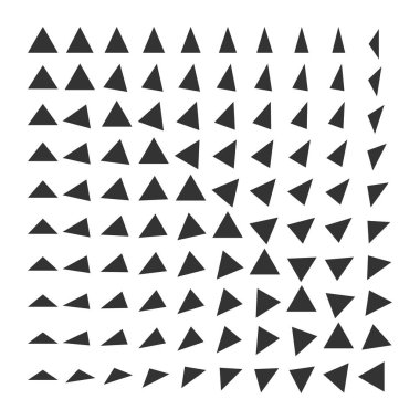 üçgen siyah tek renkli en az modern dinamik soyut noktalı degrade doku üzerinde beyaz adam izole vektör