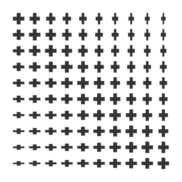 Vector Kruis Zwart Monochroom Minimale Moderne Dynamische Abstracte Halftone Kleurovergang — Stockvector