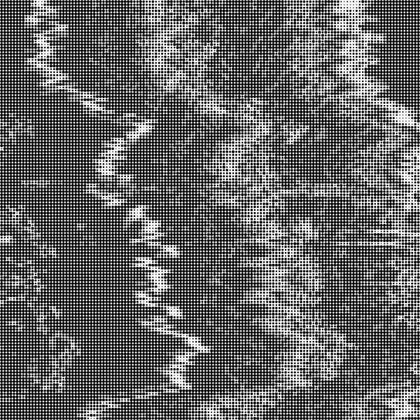 Vector Monokromt Brus Glitch Halvton Konstnärliga Grunge Prickade Textur Tomma — Stock vektor