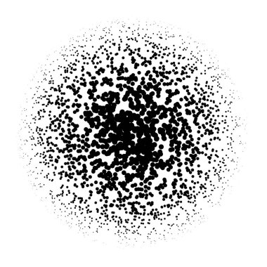 vektör siyah tek renkli en az modern dinamik soyut yarı ton radyal grange degrade doku üzerinde beyaz adam izole