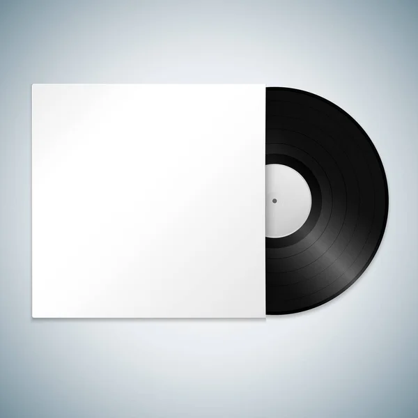 Vektor Dokument White Paper Vinyl Prázdné Nahrávací Návlek Mock Realistické — Stockový vektor