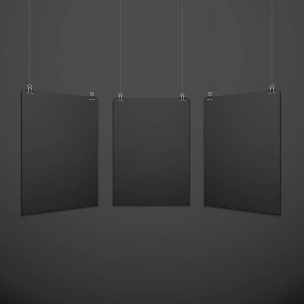 Vertical suspenso conjunto de cartaz mocku —  Vetores de Stock