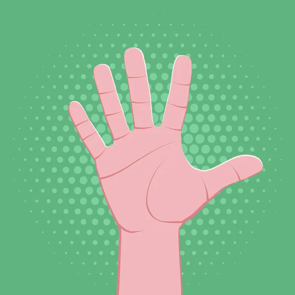 Symbolic hand fingers gesture illustratio — Stock Vector