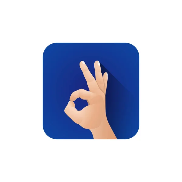 Symbolsk fingerbevegelse i håndflatene – stockvektor