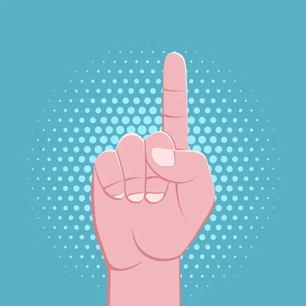 Mão simbólica dedos gesto illustratio — Vetor de Stock