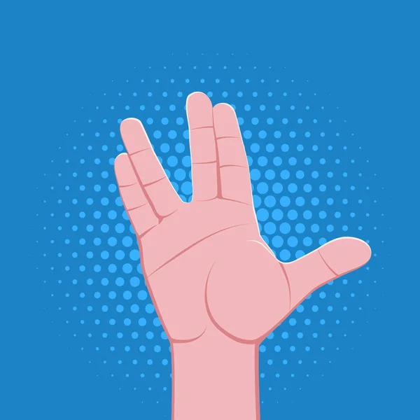 Symbolic hand fingers gesture illustratio — Stock Vector