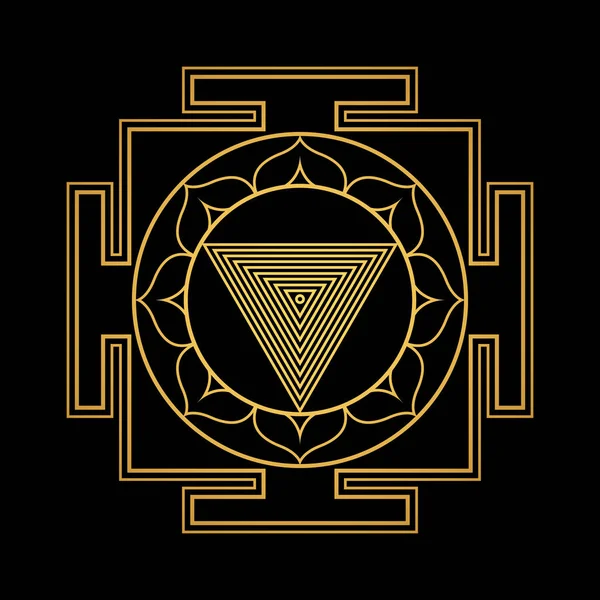 Hinduism Yantra sakral geometri Mandal — Stock vektor