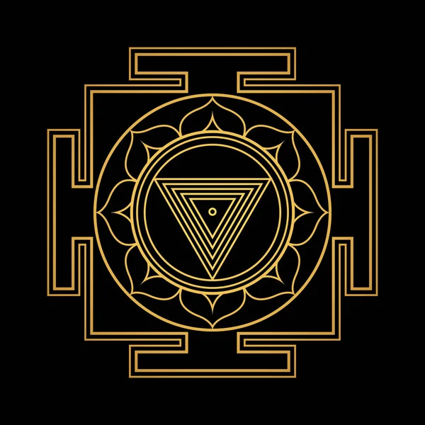 Hinduizm yantra kutsal geometri mandal — Stok Vektör