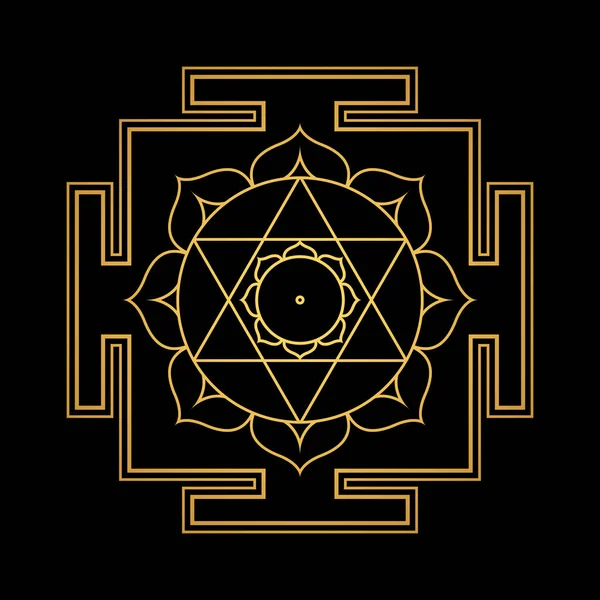 Hinduismus yantra heilige Geometrie mandal — Stockvektor