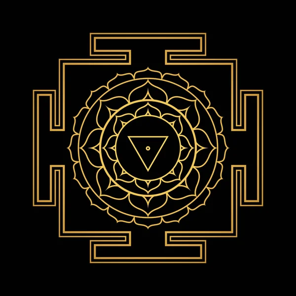 Hinduism Yantra sakral geometri Mandal — Stock vektor