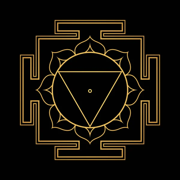 Hinduísmo yantra geometria sagrada mandal — Vetor de Stock