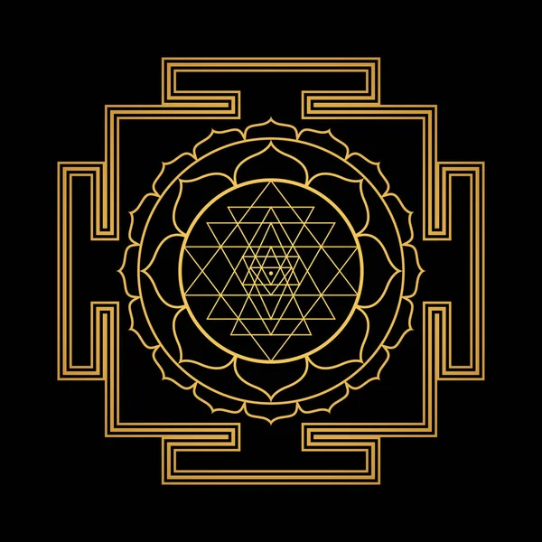 Hinduismus yantra heilige Geometrie mandal — Stockvektor