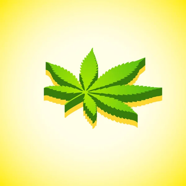 Cannabis marijuana isométrique design illustratio — Image vectorielle