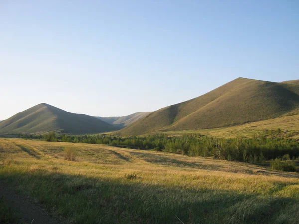Landscape with fields and hills, Transbaikalia — Stock Image Landscape Fields Hills Transbaikalia Royalty Free Stock Images