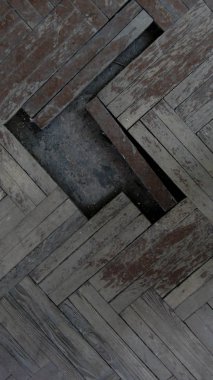 Eski meşe zemin ahşap doku. Meşe zemin ve peeling boya doku