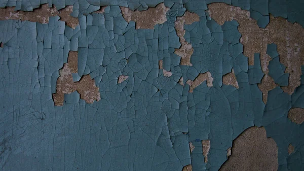 Crollo Muro Blu All Ingresso Della Casa — Foto Stock