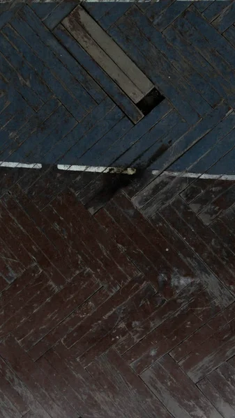 古いオーク材の床の木材のテクスチャ オーク材の床と剥離ペイント テクスチャ — ストック写真