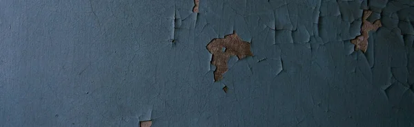 Crumbling Blue Wall Entrance House — Stock Photo, Image