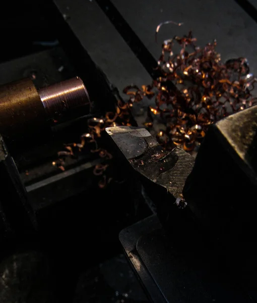 Lathe Metal Processing — Stock Photo, Image