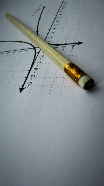 Rappresentazione Grafica Funzioni Matematiche Una Matita — Foto Stock