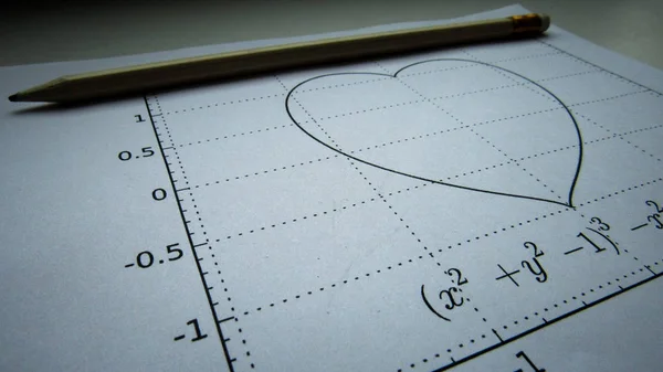 Representación Gráfica Funciones Matemáticas Lápiz — Foto de Stock