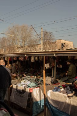 St. Petersburg'daki bit pazarı. udelka. St Petersburg ikinci el