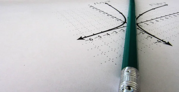 Representação Gráfica Das Funções Matemáticas Lápis — Fotografia de Stock