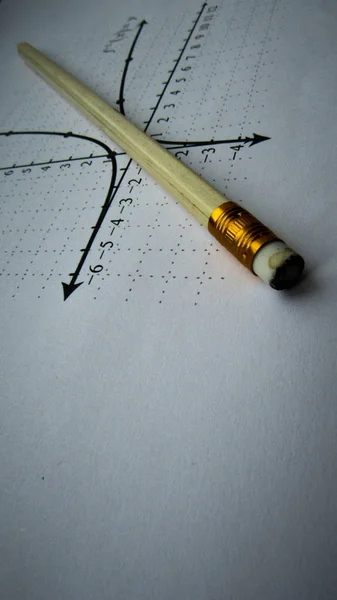 Representação Gráfica Das Funções Matemáticas Lápis — Fotografia de Stock