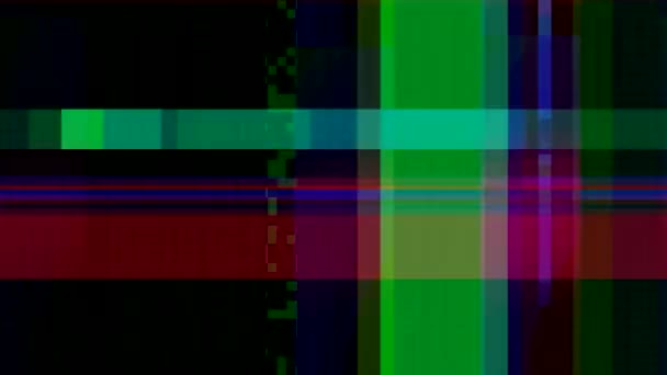 Glitch bruit statique télévision VFX. Effets vidéo visuels rayures fond, écran de télévision bruit effet de pépin. Arrière-plan vidéo, effet de transition pour le montage vidéo, intro et logo révèle avec le son .