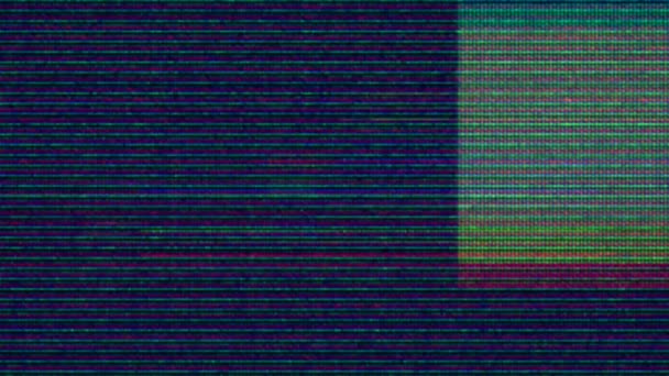 Glitch bruit statique télévision VFX. Effets vidéo visuels rayures fond, écran de télévision bruit effet de pépin. Arrière-plan vidéo, effet de transition pour le montage vidéo, intro et logo révèle avec le son .