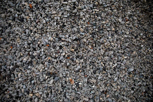 Textura Štěrku Rozptýlené Malé Kameny Šedé Kameny Pozadí Spořič Obrazovky — Stock fotografie