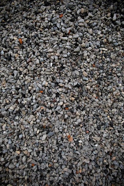 Tekstur Kerikil Tersebar Batu Batu Kecil Abu Abu Latar Belakang — Stok Foto