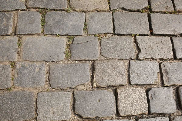Antigua pasarela peatonal en la calle pavimentada con piedras —  Fotos de Stock